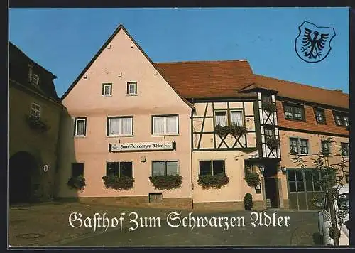 AK Willanzheim, Gasthof Zum schwarzen Adler, Wappen