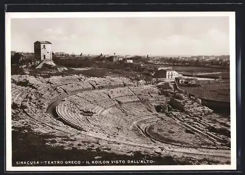 AK Siracusa, Teatro Greco, Il Koilon visto dall`Alto