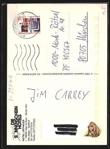 AK Seis am Schlern, Seiser Alm, Hotel Urthaler mit Terrasse