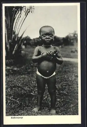 AK Deutsch-Südwest-Afrika, Kaffernjunge auf der Wiese