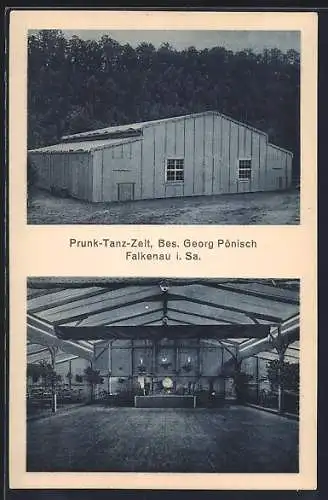 AK Falkenau / Sa., Prunk-Tanz-Zelt