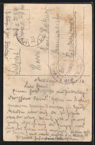AK Berlin-Tiergarten, der eiserne Hindenburg, genagelt als Kriegshilfe