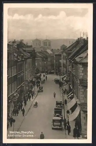 AK Weiden /Opf., Strasse aus der Vogelschau
