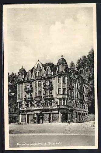 AK Marienbad, Königsvilla an der Hauptstrasse