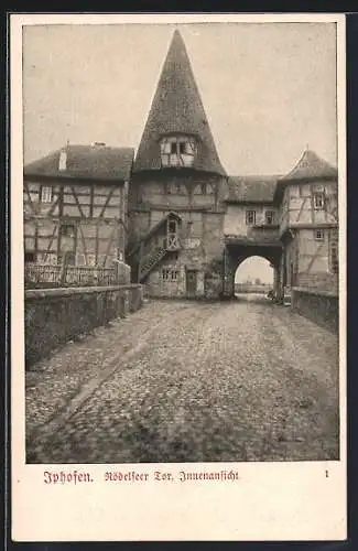 AK Iphofen, Strassenpartie am Rödelseer Tor