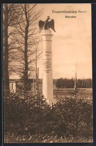 AK Posen-Poznan, Truppenübungsplatz, Adlersäule