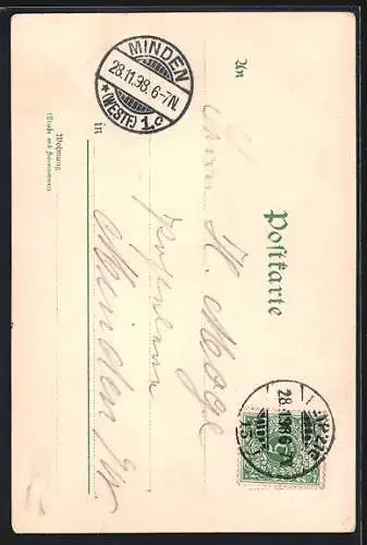 Künstler-AK sign.R. Carloforti: Leipzig, Nicolai-Kirche