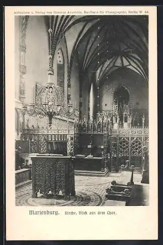 AK Marienburg, Kirche, Blick aus dem Chor