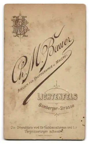 Fotografie Ch. M. Bauer, Lichtenfels, Bamberger Strasse, Portrait eines Mannes
