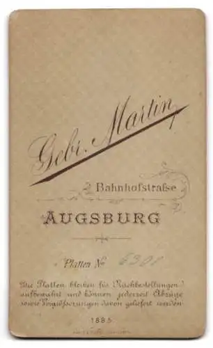 Fotografie Gebr. Martin, Augsburg, Bahnhofstrasse 2, Porträt eines Jungen