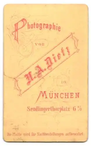 Fotografie N.A. Dietz, München, Sendlingerthorplatz 6, Porträt eines Jungen