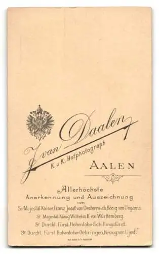 Fotografie J. van Daalen, Aalen, Portrait einer jungen Frau