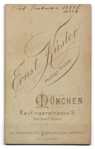 Fotografie Ernst Küster, München, Kaufingerstrasse 9, Porträt einer Dame