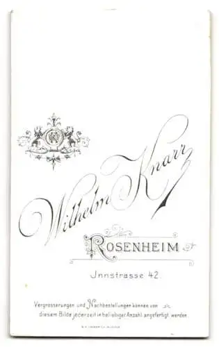 Fotografie Wilhelm Knarr, Rosenheim, Innstrasse 42, Porträt eines Paares