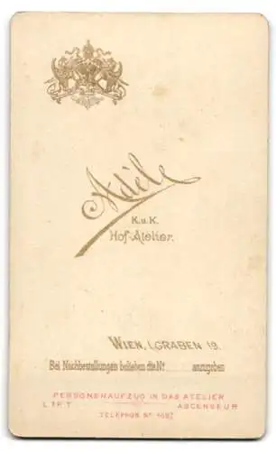 Fotografie Adele, Wien, Graben 19, Porträt eines eleganten Mannes