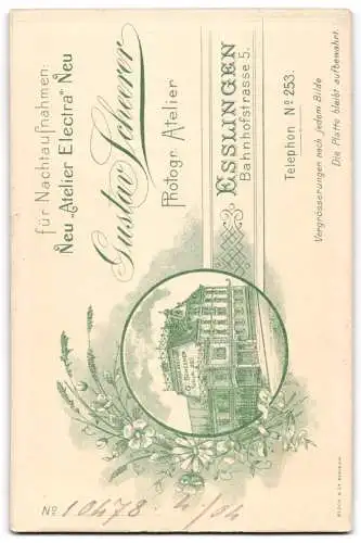 Fotografie Gustav Scheerer, Esslingen, Bahnhofstr. 5, Porträt eines Paares