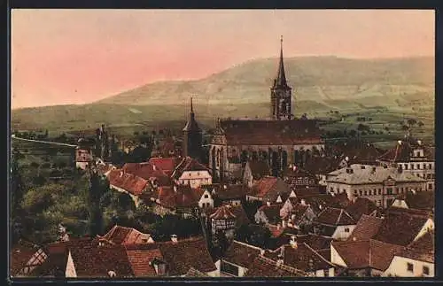 AK Iphofen, Teilansicht mit Kirche