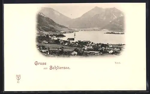 AK Schliersee, Totalansicht mit Kirche