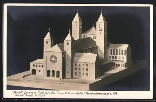 AK Münsterschwarzach a. M., Modell des neuen Münsters der Benediktiner-Abtei