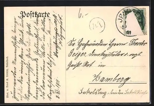AK Iphofen, Stadtpfarrkirche, Aussenansicht und Portal