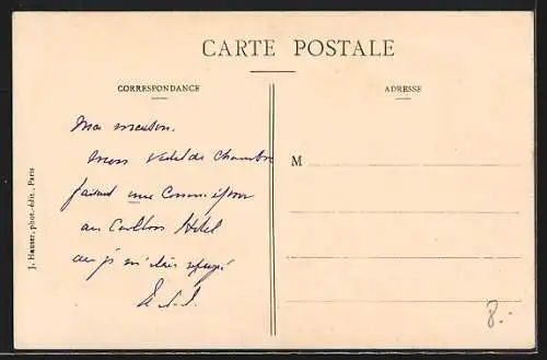 AK Paris, La Crue de la Seine 1910, L`un des nouveaux Canots en toile acquis par la ville, Blv. Haussmann