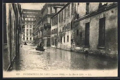 AK Paris, Hochwasser 1910, La Rue de Lille