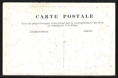 AK Paris, Jean Coquelin quittant sa villa de St-James, Inondations 1910