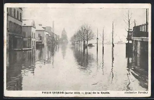 AK Paris, quai de la Rapée, Paris inondé, janvier 1910, Hochwasser