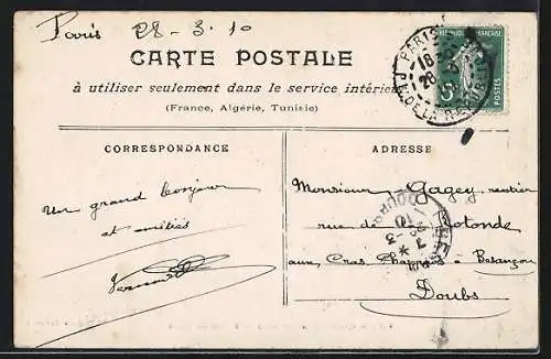 AK Paris, inondé 1910, porte de Bercy, Hochwasser