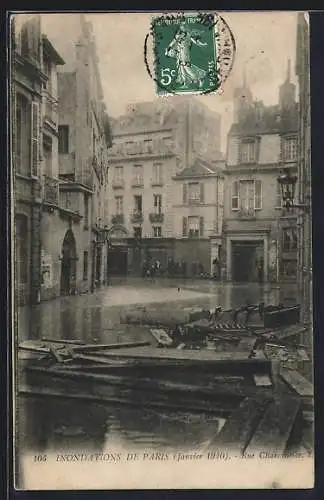AK Paris, Inondations de Janvier 1910, Rue Chanoinesse, Hochwasser