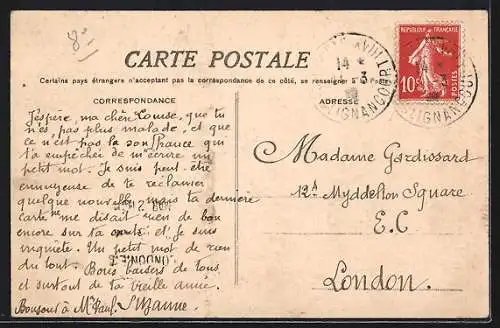 AK Paris-Venise, Inondations 1910, Rue de l`Arcade