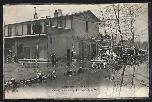 AK Joinville-le-Pont, Bords de la Mare, Crue de la Marne