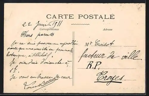 AK Troyes, Le Pont des 4 Ormes pendant la crue de Novembre 1910