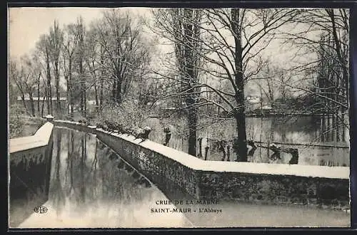 AK Saint-Maur, Crue de la Marne, L`Abbaye