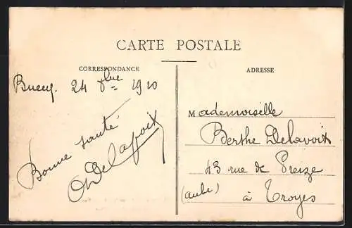 AK Troyes, Inondations 1910, La Rue Boucher de Perthes