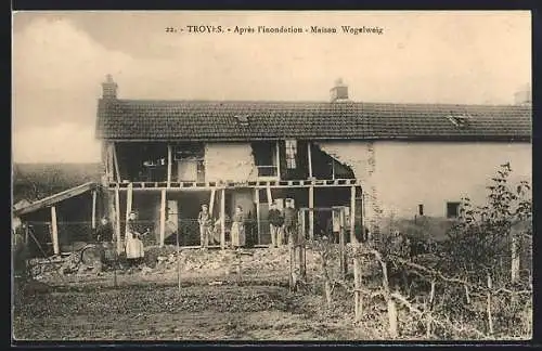 AK Troyes, Après l`inondation, Maison Wogelweig