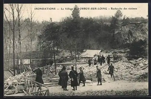 AK Lorry-sur-Loing, Inondations, Recherche de Victimes