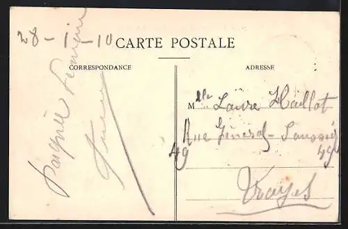 AK Troyes, Inondations 1910, Place de la Préfecture