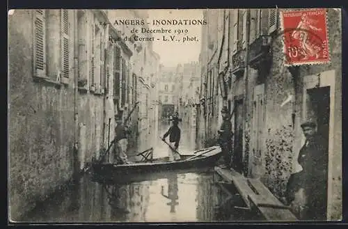 AK Angers, Inondations de Décembre 1910, Rue du Cornet