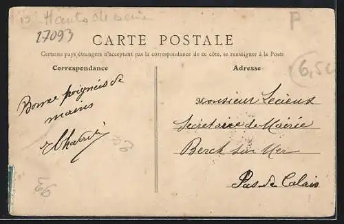 AK Paris-Clichy, La Rue Martre, Crue de la Seine, 28.Januar 1910, Hochwasser