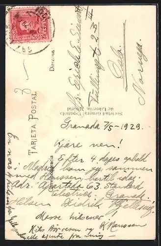 AK Granada, La Golodrina, Bailaora gitana, Hübsche Frau in spanischer Tracht