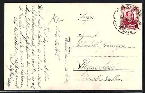 AK Madrid, Puerta del Sol, Strassenbahn