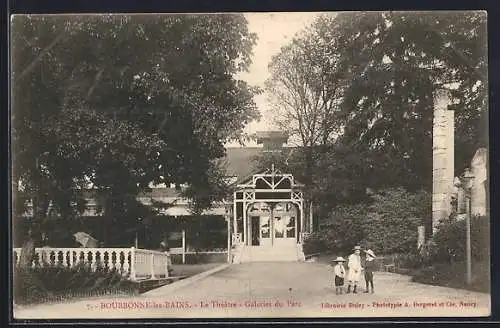 AK Bourbonne-les-Bains, Le Théâtre, Galeries du Parc