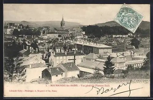 AK Bourbonne-les-Bains, Vue générale (Versant Sud)
