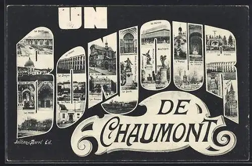 AK Chaumont, Un Bon Jour de Chaumont avec vues des monuments et bâtiments historiques