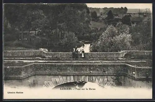 AK Langres, Pont sur la Marne