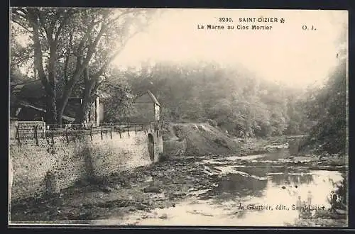 AK Saint-Dizier, La Marne au Clos Mortier