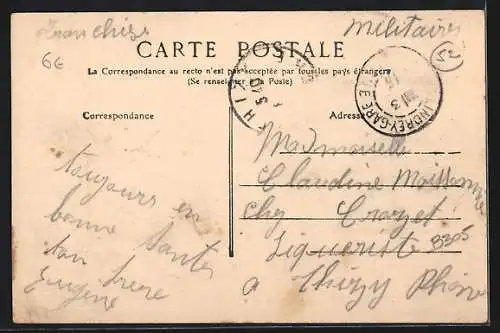 AK Saint-Thiébault, Vue prise de la Gare