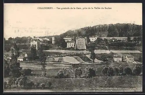AK Chalindrey, Vue générale de la Gare, prise de la Vallée du Saulon