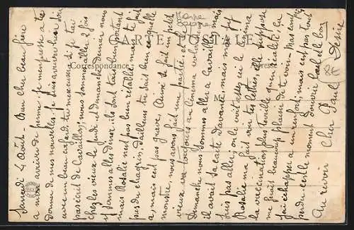 AK Joinville, Vue du canal avec pêcheur et rangée d`arbres